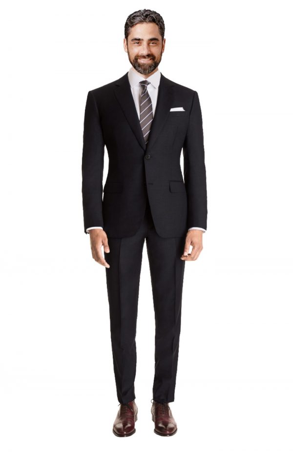 Charcoal Grey Wool Suit - Tailored Suit Paris