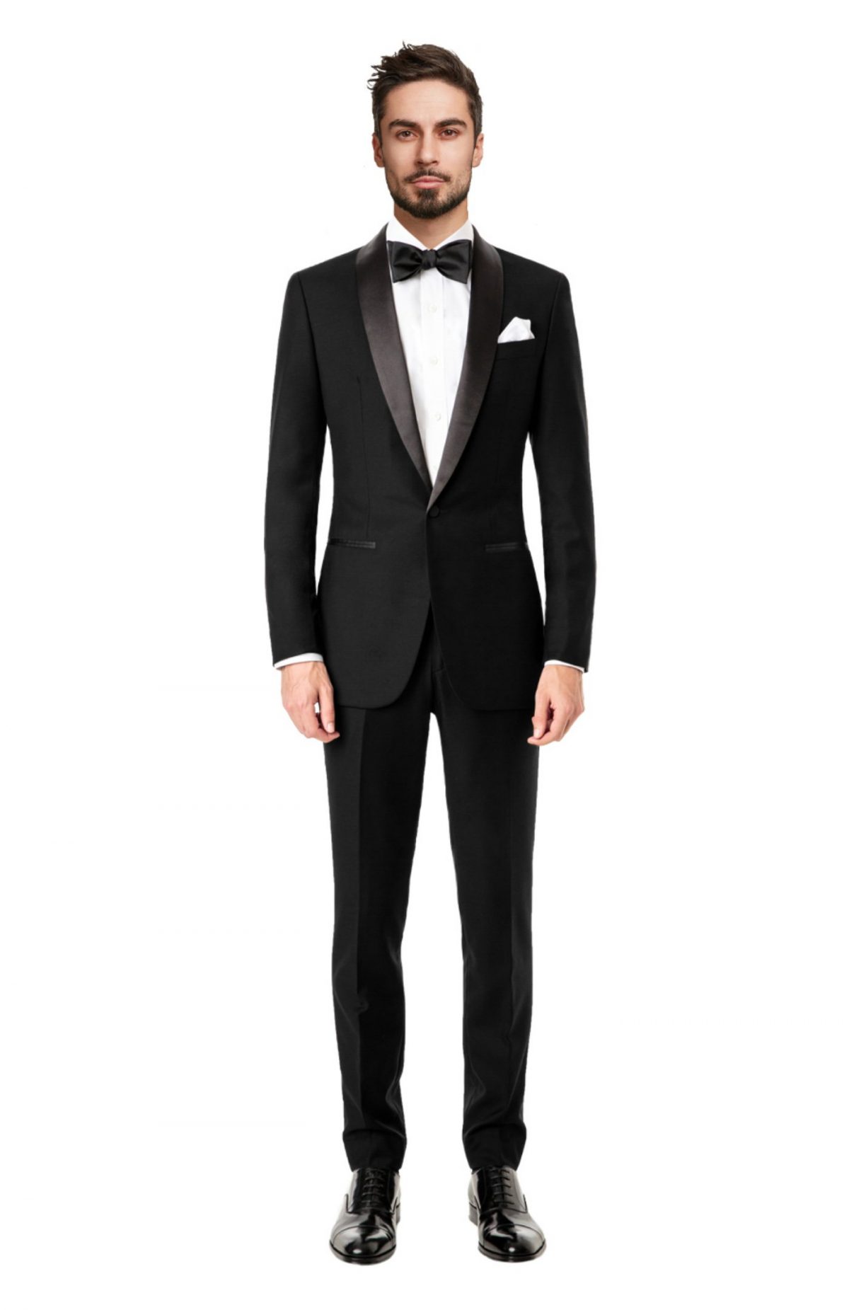 Black Lapel Collar Tuxedo - Tailored Suit Paris
