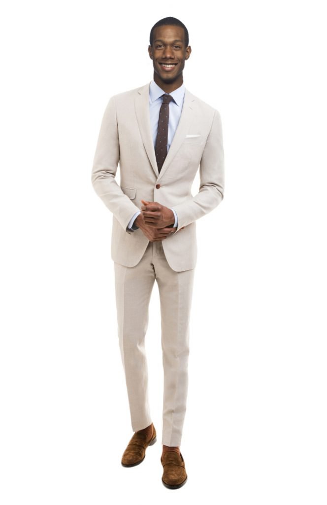 Beige Linen Suit Tailored Suit Paris - Main Image
