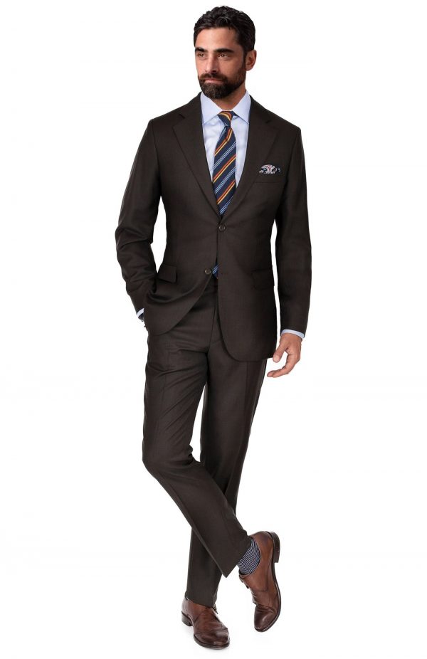 Blue Wool Silk Blend Suit - Tailored Suit Paris