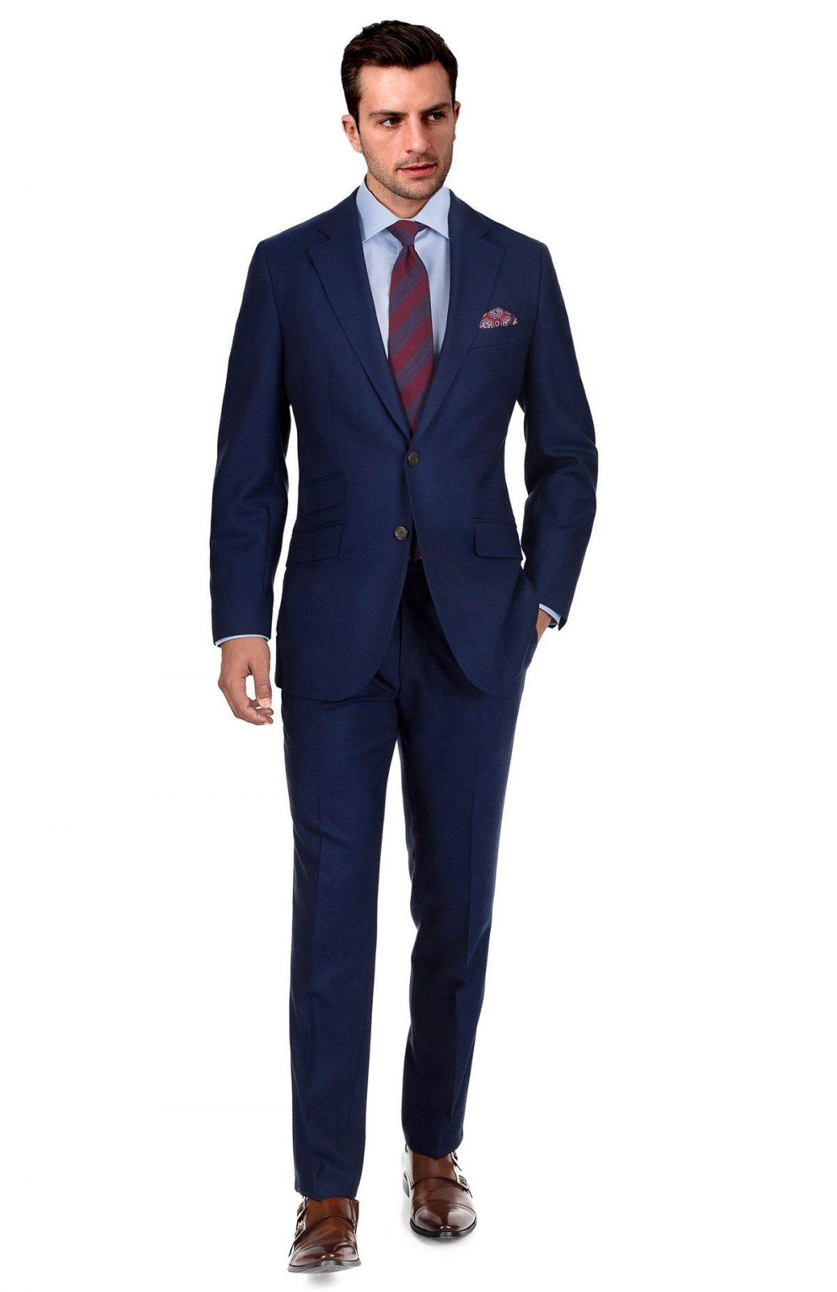 Dark Royal Blue Wool Suit - Tailored Suit Paris