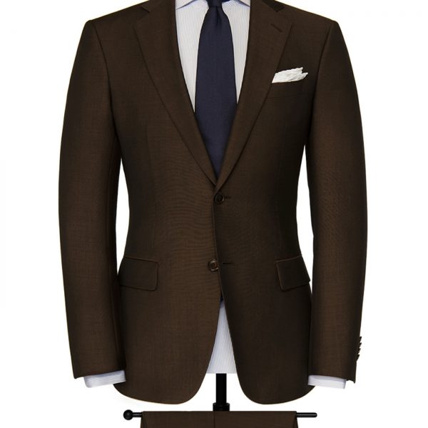 Brown Wool Silk Blend Suit Tailored Suit Paris