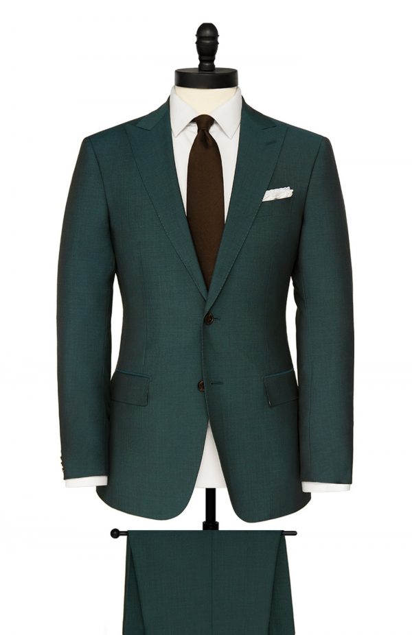 Blue Wool Silk Blend Suit - Tailored Suit Paris