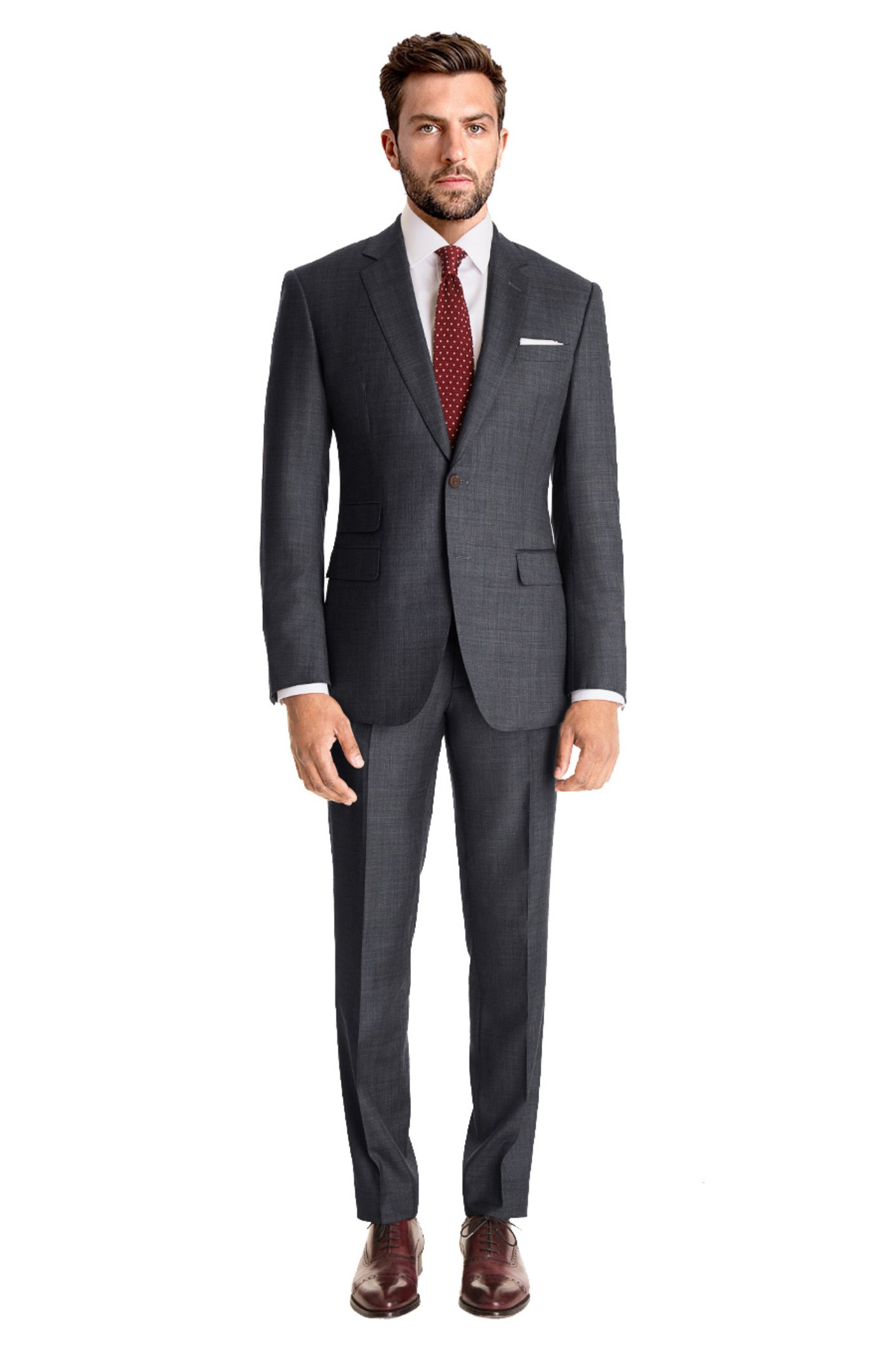 DARK GREY SLIM-FIT GENTLEMEN SUIT – WearManStyle