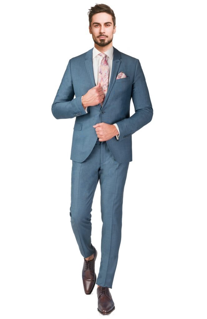Sea Blue Roman Silk Pant Suit main image 0
