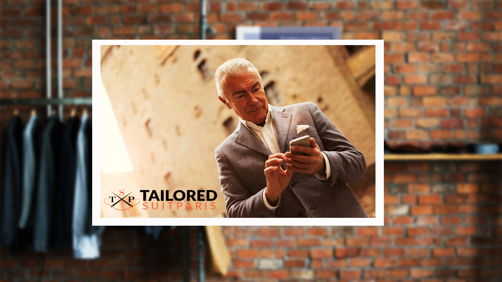 Customize a men's tailored suit from your cell phone
