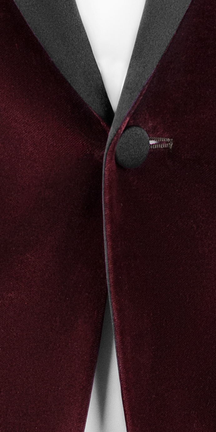 Veste en velour lisse Bordeaux pantalon laine 2