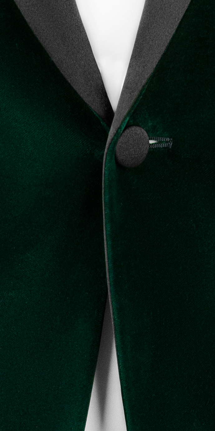 Veste en velour lisse Vert et pantalon laine 2