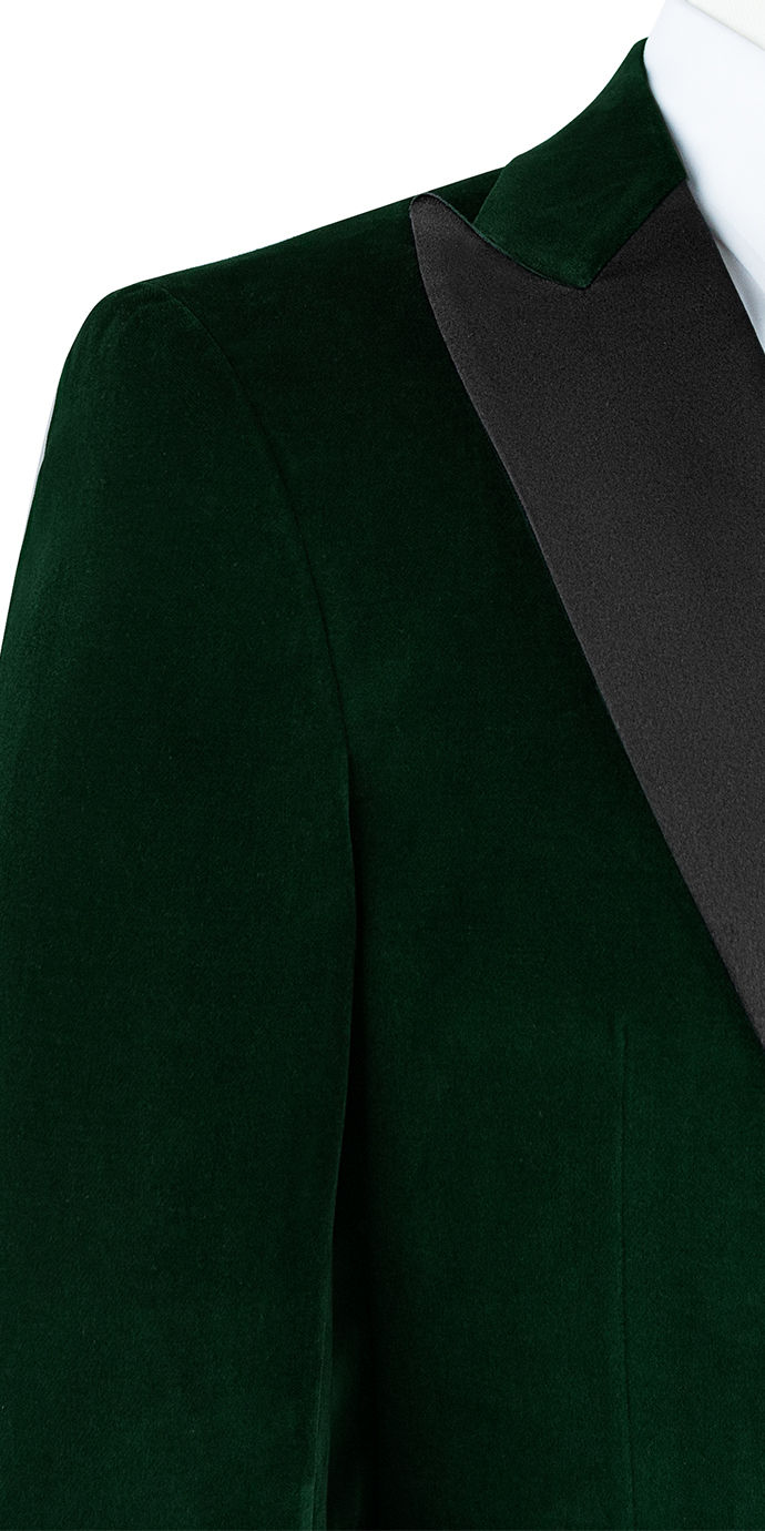 Veste en velour lisse Vert et pantalon laine 3